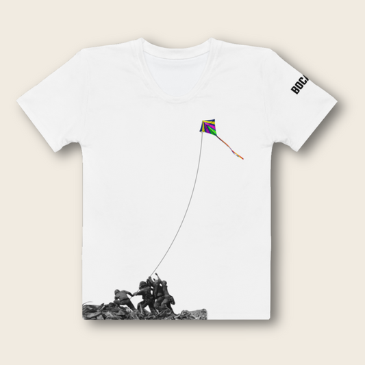 Women's T-Shirt: Iwo Jima Reimagined – Kite of Freedom