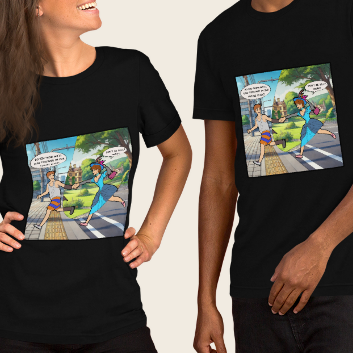 Unisex t-shirt: Past & Future Love Story